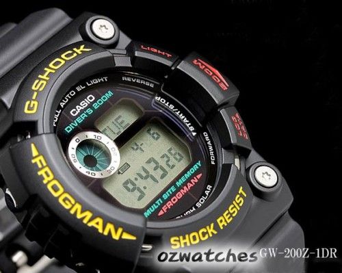 CASIO G SHOCK FROGMAN 200M DRIVER SOLER POWER GW 200Z 1 100% AUTHENTIC 