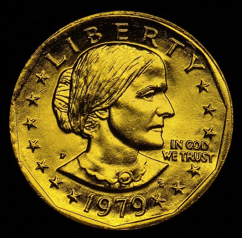 1979 P SUSAN B ANTHONY 24K GOLD PLATED DOLLAR C952  