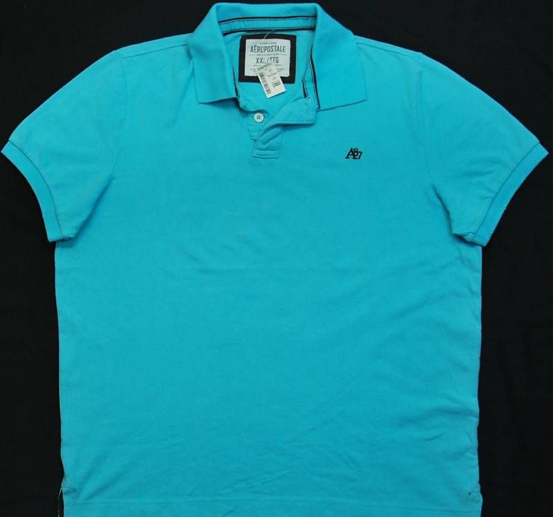 AEROPOSTALE Mens Pale Aqua Polo Shirt XL w/$24.50tag  