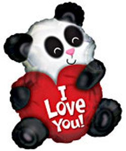 LOVE YOU PANDA VALENTINE BALLOON 26 CUDDLY CUTIE SWEET  