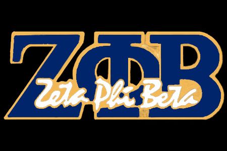 Zeta Phi Beta Royal Blue Script Letter Pin   