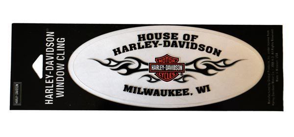 HOUSE OF HARLEY DAVIDSON® WINDOW CLING DWCUS0204 NEW  