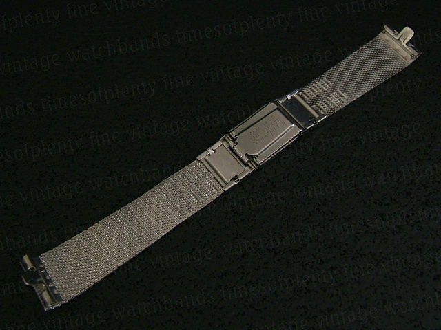 NOS 11/16 Kreisler Mesh Wood Grain Vintage Watch Band  