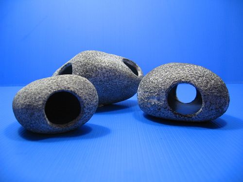 3PC MF Ceramic Aquarium Rock Cave STONES Ornament S/M/L  