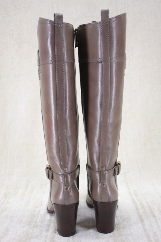 New Tory Burch Blaire Taupe Leather Tall Boots size 7 NIB Sold Out $ 