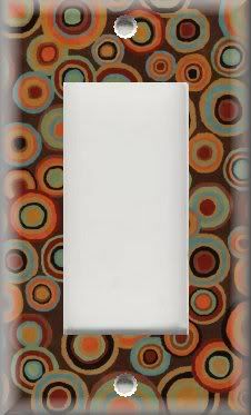 Light Switch Plate Cover Brown Circles  