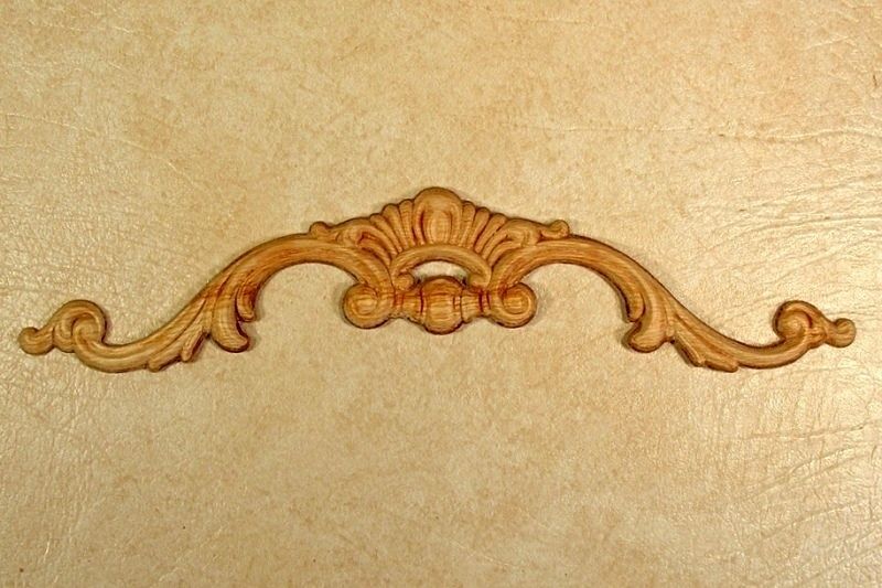 EMBOSSED WOOD APPLIQUE / ONLAY # 785 2 3/4 X 13  