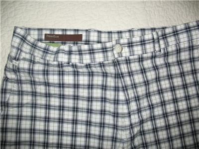 Mens Perry Ellis Plaid Shorts Sz 32  