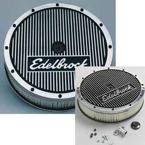 Edelbrock 4221 logo Elite Series 14 deep air cleaner  