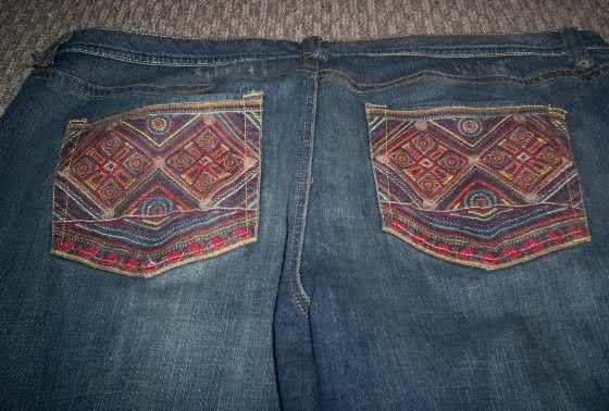 NWT VENEZIA EMBROIDERED POCKET DENIM JEANS WOMENS PLUS SZ 26 AVG 