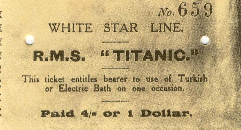 Titanic 1st First Class Passenger Towel Replica RMS White Star Line 