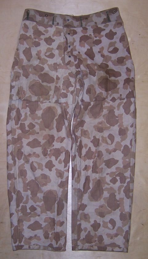 Original WW2 USMC M44 Model 1944 HBT Reversible Camouflage Trousers 