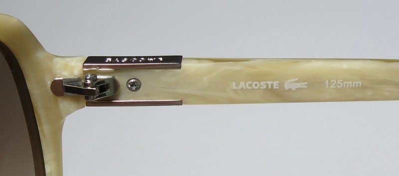 NEW LACOSTE 12616 STUNNING BEIGE HORN TEMPLE BROWN LENSES SUNGLASSES 