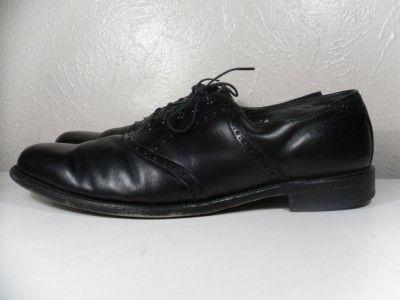 13A[Men]Black VTG FOOT JOY CLASSICS Oxford, Made In USA  