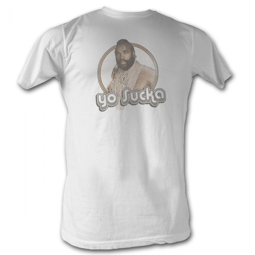 Licensed Mister T Mr. T Yo Sucka Adult Shirt S 2XL  