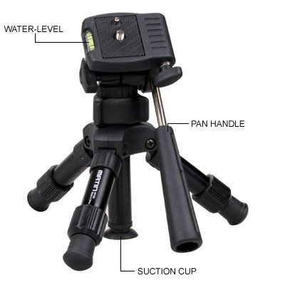 MINI SMALL MACRO SUCTION TRIPOD CAMERA COMPACT HANDLE  