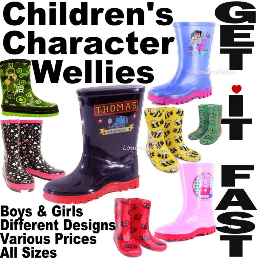 Character Disney TV Cartoon Wellies Wellington Boots  