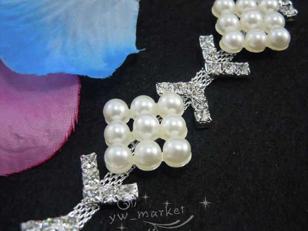 one yard costume applique rhinestone trims A504  