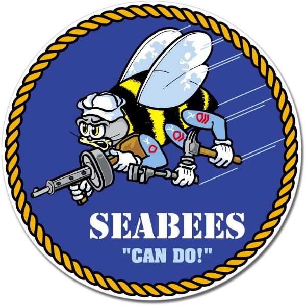 US Navy Seabees Seal Can Do Wall Window Car Sticker Decal Mural   Pick 