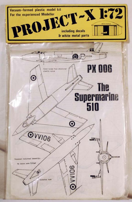 Project X Maintrack 1/72 SUPERMARINE 510 Vacuform Model Kit  