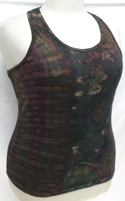 Gypsy Tie Dye Racer Back Tank TOP Yoga Cami Sz XL T2353  