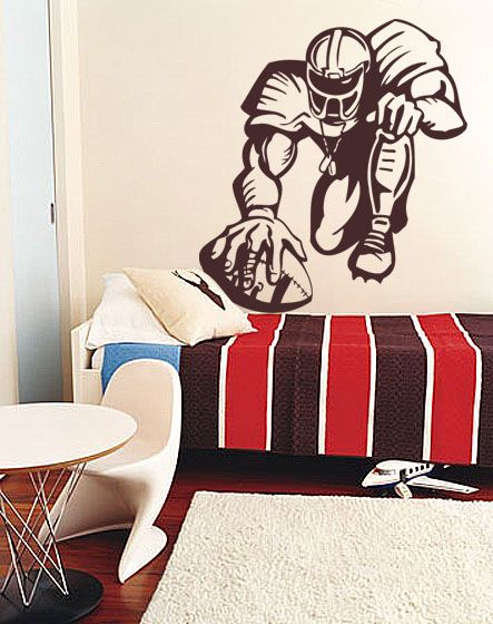 Vinyl Wall Decal Sticker Football Player Hike 36x33  