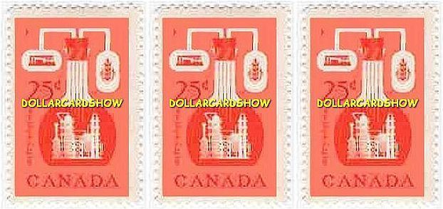   1956 VINTAGE CANADIAN CHEMICAL INDUSTRY 25 CENTS MINT STAMP LOT  