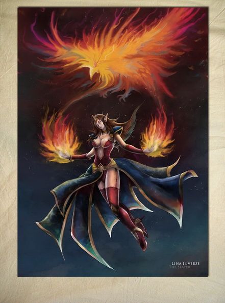 R22 WarCraft 3 DOTA Allstars Lina Inverse Slayer POSTER  