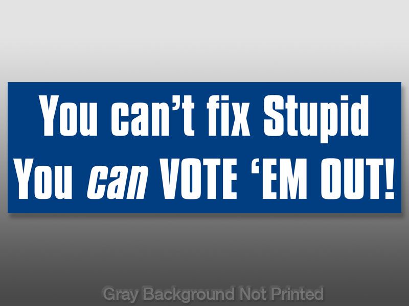 You Cant Fix Stupid • Vote em Out Sticker  no congress  