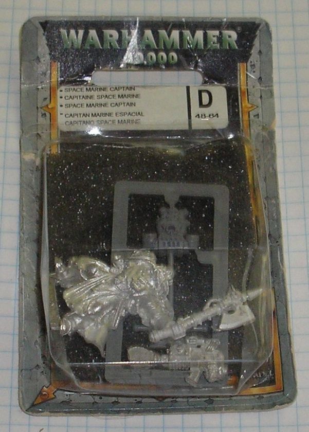 40k Rare oop Metal Black Templar Space Marine Veteran Captain Draco 