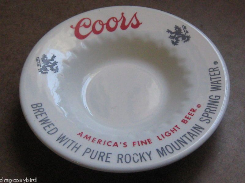 Vintage Old Coors Candy Dish/Ash Tray With Lions  