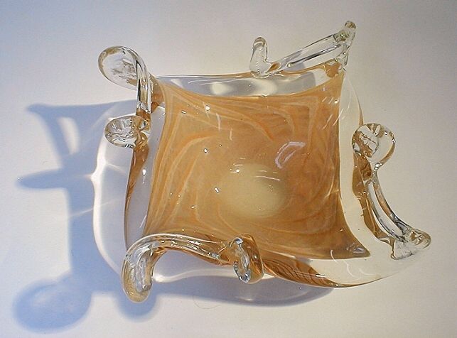 ITALIAN ART GLASS SUPERB LOT 5 CANDY DISHES EAMES ERA c1930 50  