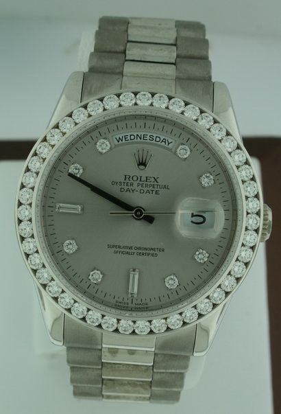 Rolex 2001 President 18k Gold Diamond $42,400 Men Watch  