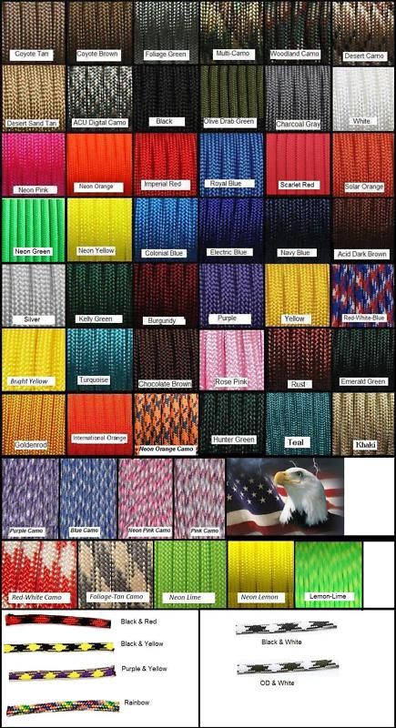 50 Paracord   para cord 550   parachute cord    50 ft  