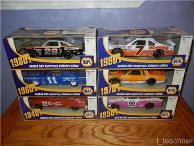 NAPA NASCAR 50th Anniversary Collectors Edition Series ALL 6 ACTION 