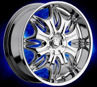 22 inch Incubus Jinx chrome wheel rim 6x5.5 6x139.7 +15  