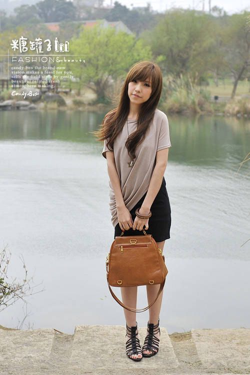 Korea new style women casual oblique two piece casual tops / dress 