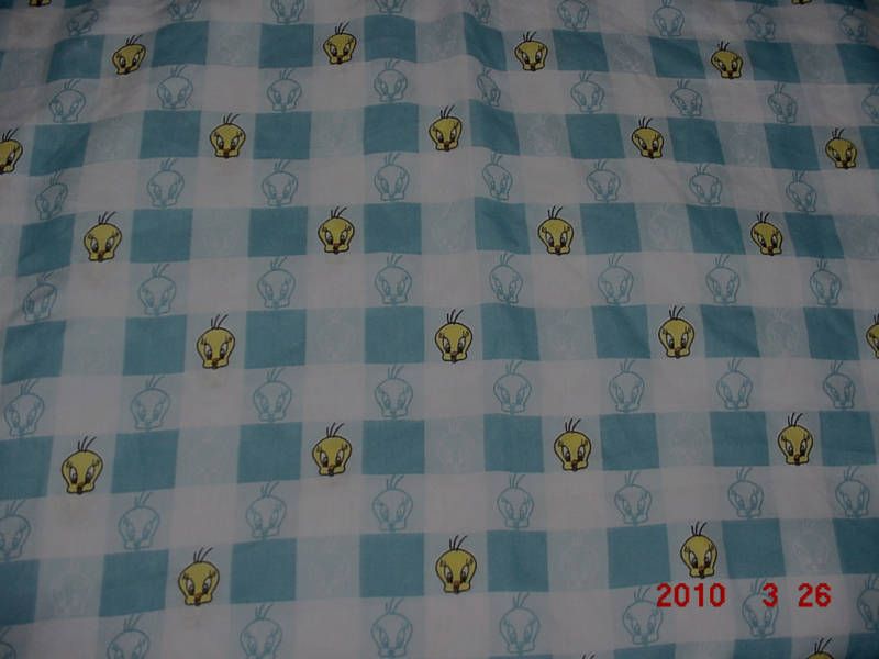 childrens bedding TWEETY BIRD flat sheet material twin  