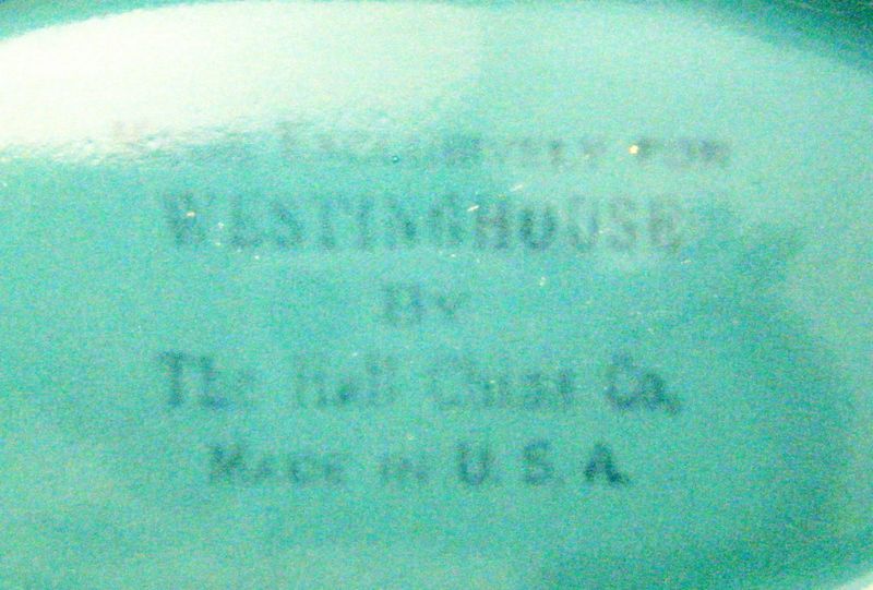 Hall China Refrigerator Pitcher For Westinghouse Blue & Daffodil 