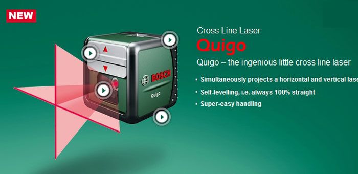 New BOSCH Quigo Self Levelling Cross Line Laser Level★  