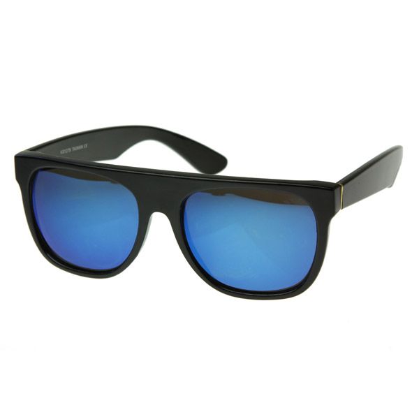   Bright Revo Mirror Lens Super Flat Top Wayfarer Sunglasses 8090  