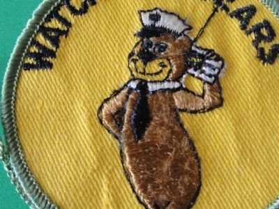 Vintage Watch the Bears Yogi Bear Radio Patch Iron 70s  