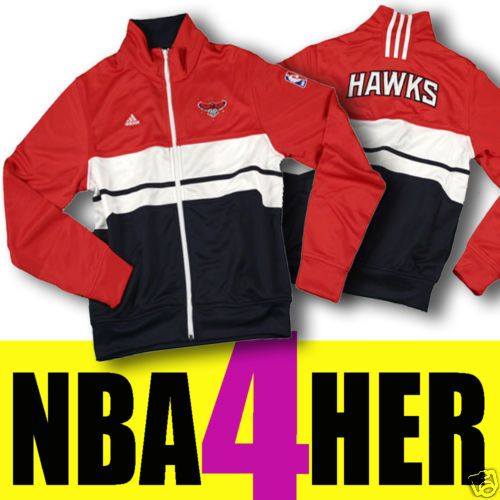 ATLANTA HAWKS WOMENS ON COURT TRACK JACKET NBA NEW L  