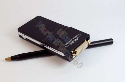 USB 2.0 VIDEO CARD EXTERNAL GRAPHIC ADAPTER DVI VGA HDMI MONITION 