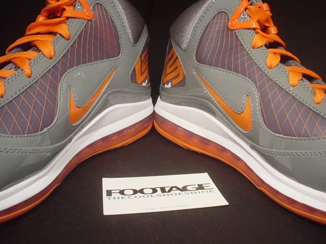 2009 Nike Air Max LEBRON JAMES VII 7 TB COOL GREY ORANGE BLAZE WHITE 