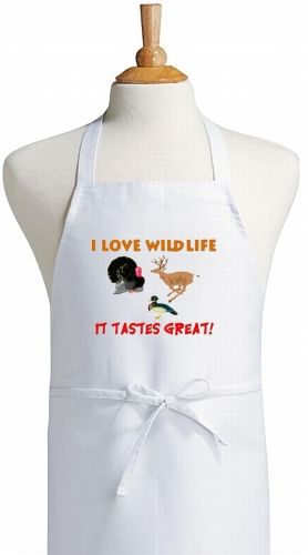 Love Wildlife   It Tastes Great Funny Hunting Apron  