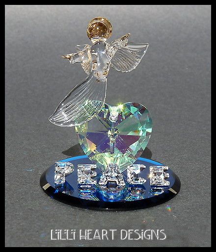 ANGEL OF PEACE AND LOVE MADE FROM SWAROVSKI CRYSTAL RETIRED  