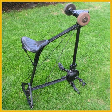 antique vintage Pedal grinder Luther cast iron rare unusual excellent 