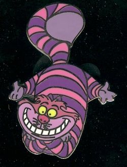 Alice in Wonderland Upside Down Cheshire Cat Disney Pin  