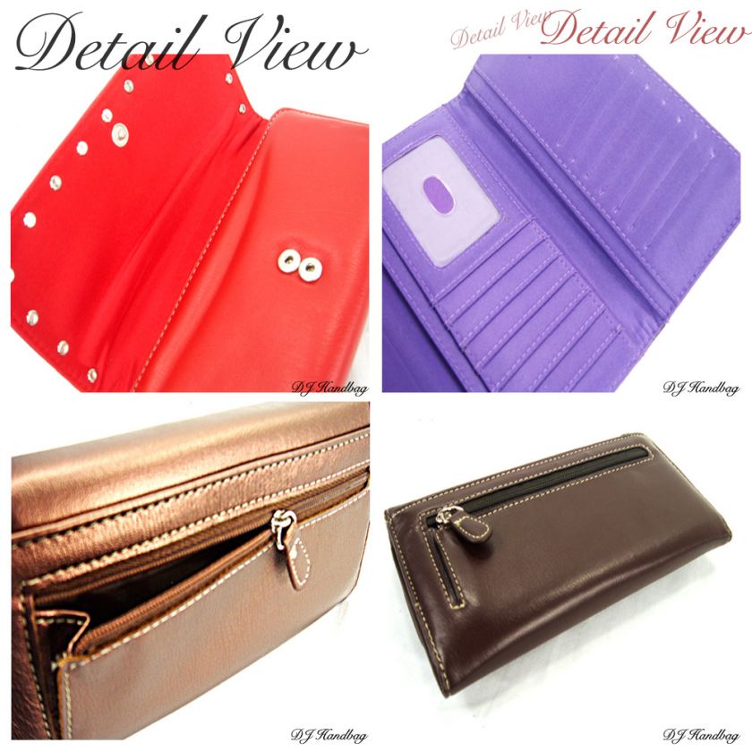 New Fashion Womens Leather Clutch Checkbook Storage Organizer Wallet 